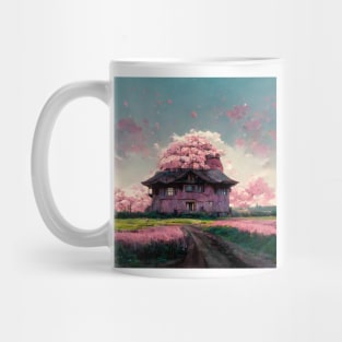 Abandoned House Surrounded by Flowers Mug